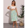 imageAllegra K Floral Skirt for Womens Elastic Waist ALine Midi SkirtsSummer Flower