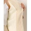 imageAllegra K Suit Set for Womens 2 Piece Outfits Tweed Peplum Collarless Blazer Jacket and Skirt SetsBeige