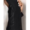 imageAllegra K Suit Set for Womens 2 Piece Outfits Tweed Peplum Collarless Blazer Jacket and Skirt SetsBlack