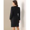 imageAllegra K Suit Set for Womens 2 Piece Outfits Tweed Peplum Collarless Blazer Jacket and Skirt SetsBlack