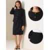 imageAllegra K Suit Set for Womens 2 Piece Outfits Tweed Peplum Collarless Blazer Jacket and Skirt SetsBlack