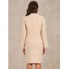 imageAllegra K Suits 2 Piece Skirt Set for Womens Business Office Outfits Collarless Blazer Pencil Skirts Suit SetsBeige