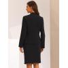 imageAllegra K Suits 2 Piece Skirt Set for Womens Business Office Outfits Collarless Blazer Pencil Skirts Suit SetsBlack