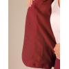 imageAllegra K Suits 2 Piece Skirt Set for Womens Business Office Outfits Collarless Blazer Pencil Skirts Suit SetsBurgundy