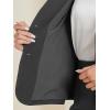imageAllegra K Suits 2 Piece Skirt Set for Womens Business Office Outfits Collarless Blazer Pencil Skirts Suit SetsDark Grey