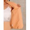 imageAllegra K Suits 2 Piece Skirt Set for Womens Business Office Outfits Collarless Blazer Pencil Skirts Suit SetsLight Orange