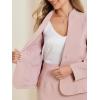 imageAllegra K Suits 2 Piece Skirt Set for Womens Business Office Outfits Collarless Blazer Pencil Skirts Suit SetsPink