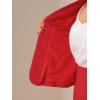 imageAllegra K Suits 2 Piece Skirt Set for Womens Business Office Outfits Collarless Blazer Pencil Skirts Suit SetsRed