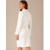 imageAllegra K Suits 2 Piece Skirt Set for Womens Business Office Outfits Collarless Blazer Pencil Skirts Suit SetsWhite