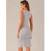 imageAllegra K Tweed Dress for Womens Summer Sleeveless Elegant Plaid Bodycon DressesPurple