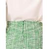 imageAllegra K Tweed Skirt for Womens Office Work High Waist Split Bodycon Plaid Pencil SkirtsGreen