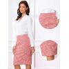 imageAllegra K Tweed Skirt for Womens Office Work High Waist Split Bodycon Plaid Pencil SkirtsRed