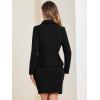 imageAllegra K Two Pieces Suits for Womens Business Peplum Blazer Jacket Mini Pencil Skirt SetsBlack