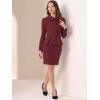 imageAllegra K Two Pieces Suits for Womens Business Peplum Blazer Jacket Mini Pencil Skirt SetsBurgundy