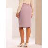 imageAllegra K Wear to Work Pencil Skirts for Womens Business Knee Length High Waist Bodycon Suit SkirtPink