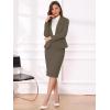 imageAllegra K Womens 2 Piece Skirt Suit Set Business Long Sleeve Blazer and Pencil Skirt OutfitsCoffee