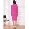 imageAllegra K Womens 2 Piece Skirt Suit Set Business Long Sleeve Blazer and Pencil Skirt OutfitsHot Pink