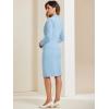 imageAllegra K Womens 2 Piece Skirt Suit Set Business Long Sleeve Blazer and Pencil Skirt OutfitsLight Blue
