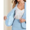 imageAllegra K Womens 2 Piece Skirt Suit Set Business Long Sleeve Blazer and Pencil Skirt OutfitsLight Blue