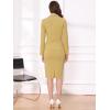 imageAllegra K Womens 2 Piece Skirt Suit Set Business Long Sleeve Blazer and Pencil Skirt OutfitsPale Yellow