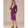 imageAllegra K Womens 2 Piece Skirt Suit Set Business Long Sleeve Blazer and Pencil Skirt OutfitsPurple