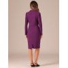 imageAllegra K Womens 2 Piece Skirt Suit Set Business Long Sleeve Blazer and Pencil Skirt OutfitsPurple