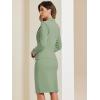 imageAllegra K Womens 2 Piece Skirt Suit Set Business Long Sleeve Blazer and Pencil Skirt OutfitsSea Green