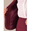 imageAllegra K Womens 2 Piece Skirt Suit Set Business Long Sleeve Blazer and Pencil Skirt OutfitsWine Red