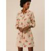 imageAllegra K Womens Button Down Vintage Polka Dots Dresses Collar Tie Belted Floral Shirt DressApricot