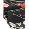 imageAllegra K Womens Button Down Vintage Polka Dots Dresses Collar Tie Belted Floral Shirt DressBlack Redflower