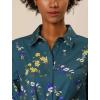 imageAllegra K Womens Button Down Vintage Polka Dots Dresses Collar Tie Belted Floral Shirt DressTeal Blue