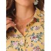imageAllegra K Womens Button Down Vintage Polka Dots Dresses Collar Tie Belted Floral Shirt DressYellow