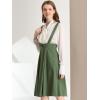 imageAllegra K Womens Cute Suspender Skirt High Waist Overall Corset Skater Skirt Short Mini DressArmy Green