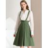 imageAllegra K Womens Cute Suspender Skirt High Waist Overall Corset Skater Skirt Short Mini DressArmy Green