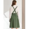 imageAllegra K Womens Cute Suspender Skirt High Waist Overall Corset Skater Skirt Short Mini DressArmy Green