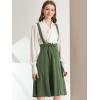 imageAllegra K Womens Cute Suspender Skirt High Waist Overall Corset Skater Skirt Short Mini DressArmy Green