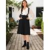 imageAllegra K Womens Cute Suspender Skirt High Waist Overall Corset Skater Skirt Short Mini DressBlack