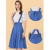 imageAllegra K Womens Cute Suspender Skirt High Waist Overall Corset Skater Skirt Short Mini DressBlue