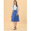 imageAllegra K Womens Cute Suspender Skirt High Waist Overall Corset Skater Skirt Short Mini DressBlue