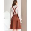 imageAllegra K Womens Cute Suspender Skirt High Waist Overall Corset Skater Skirt Short Mini DressBrown