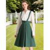 imageAllegra K Womens Cute Suspender Skirt High Waist Overall Corset Skater Skirt Short Mini DressDark Green