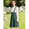 imageAllegra K Womens Cute Suspender Skirt High Waist Overall Corset Skater Skirt Short Mini DressDark Green