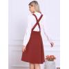 imageAllegra K Womens Cute Suspender Skirt High Waist Overall Corset Skater Skirt Short Mini DressDark Red