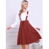 imageAllegra K Womens Cute Suspender Skirt High Waist Overall Corset Skater Skirt Short Mini DressDark Red
