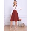 imageAllegra K Womens Cute Suspender Skirt High Waist Overall Corset Skater Skirt Short Mini DressDark Red