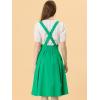 imageAllegra K Womens Cute Suspender Skirt High Waist Overall Corset Skater Skirt Short Mini DressGreen
