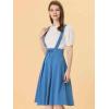 imageAllegra K Womens Cute Suspender Skirt High Waist Overall Corset Skater Skirt Short Mini DressLake Blue