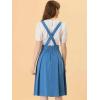 imageAllegra K Womens Cute Suspender Skirt High Waist Overall Corset Skater Skirt Short Mini DressLake Blue