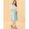 imageAllegra K Womens Cute Suspender Skirt High Waist Overall Corset Skater Skirt Short Mini DressLight Green