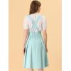 imageAllegra K Womens Cute Suspender Skirt High Waist Overall Corset Skater Skirt Short Mini DressLight Green